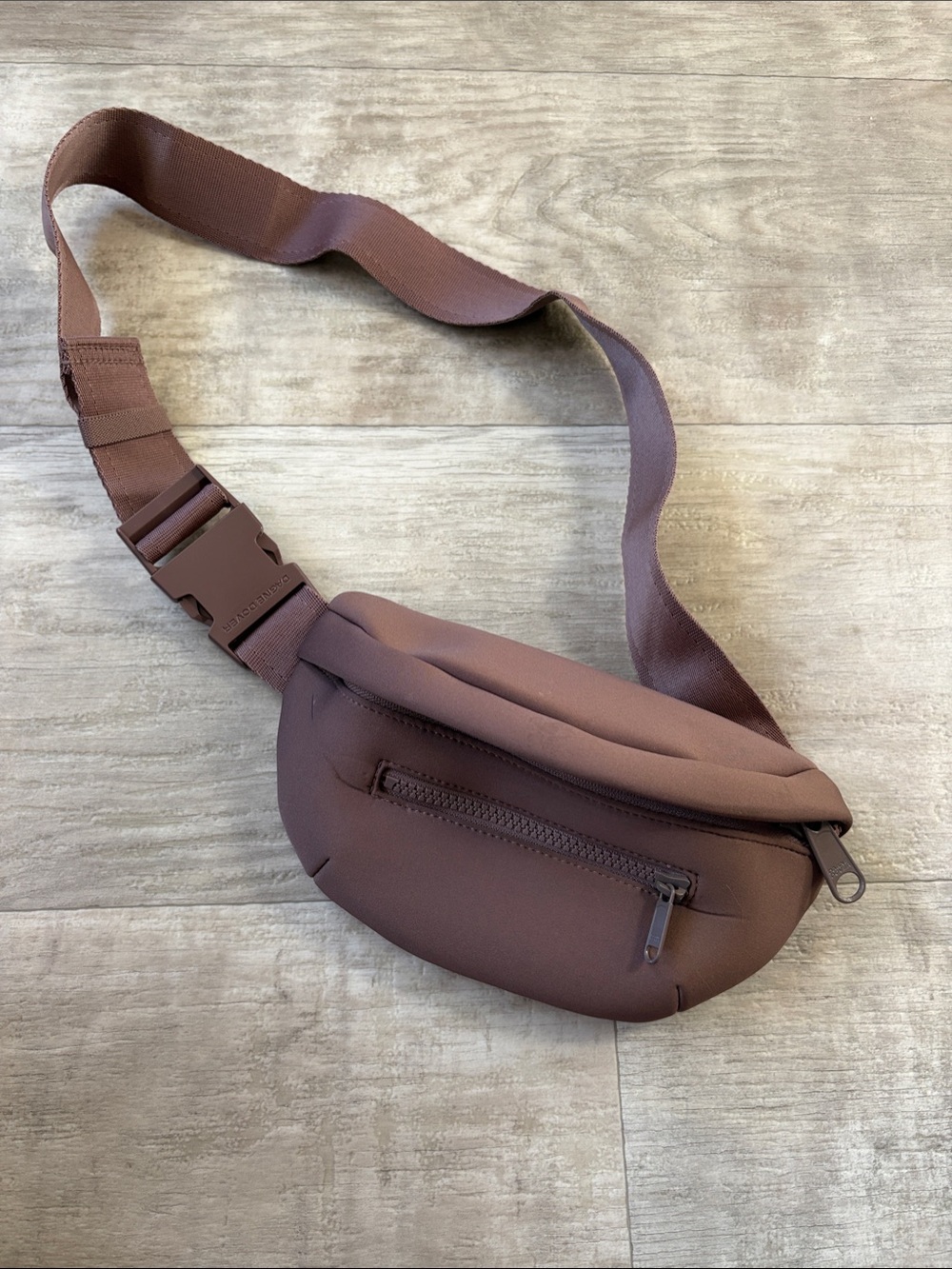 Dagne Dover Brown Neoprene Belt Bag